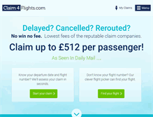 Tablet Screenshot of claim4flights.com